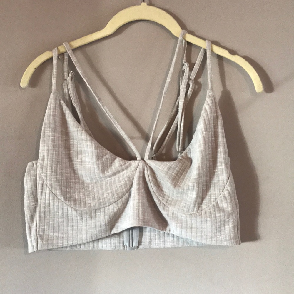 Crop top tank top, strappy
